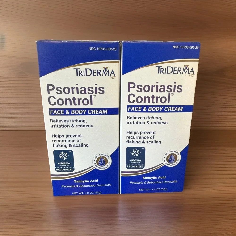 2X TriDerma Psoriasis Control Face &‎ Body Cream - Maximum Strength 3% Salicylic